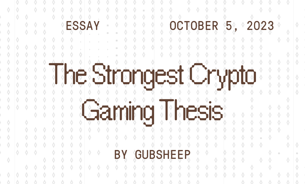 gaming technology thesis